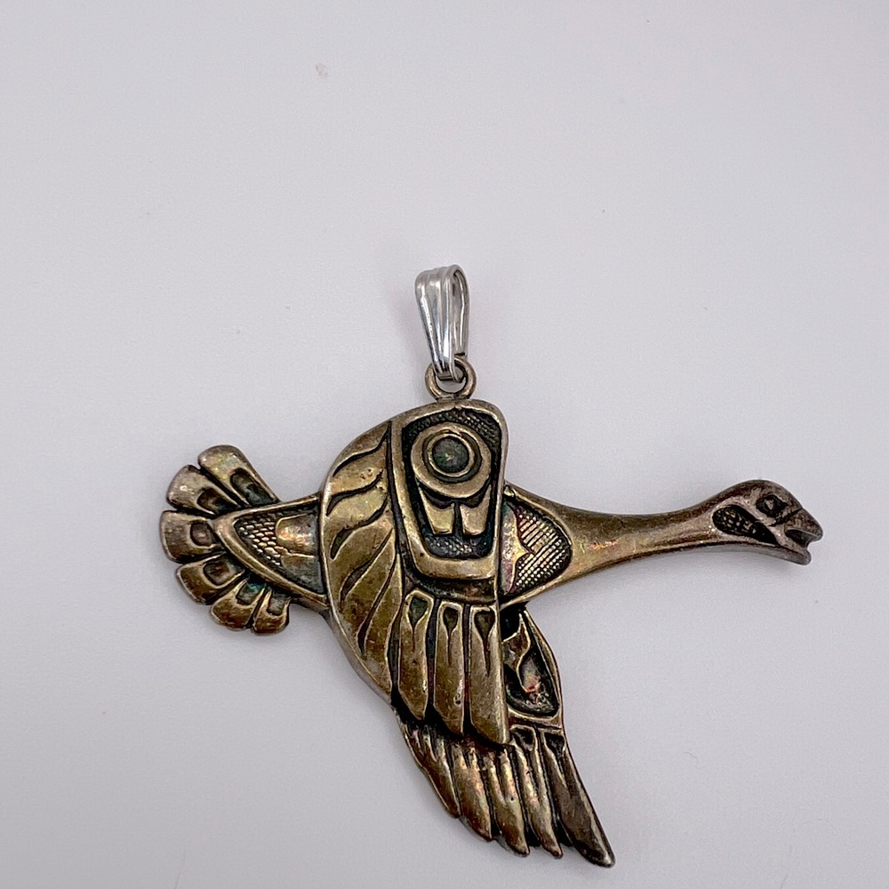 Vintage David Morgan Goose Sterling Silver 925 Necklace Pendant